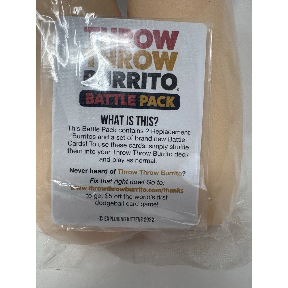 Throw Throw Burrito Battle Pack Replacement Burritos Exploding Kittens NEW!